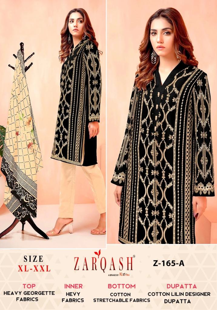 Zarqash Z 165 Heavy Georgette Ready Made Pakistani Suits