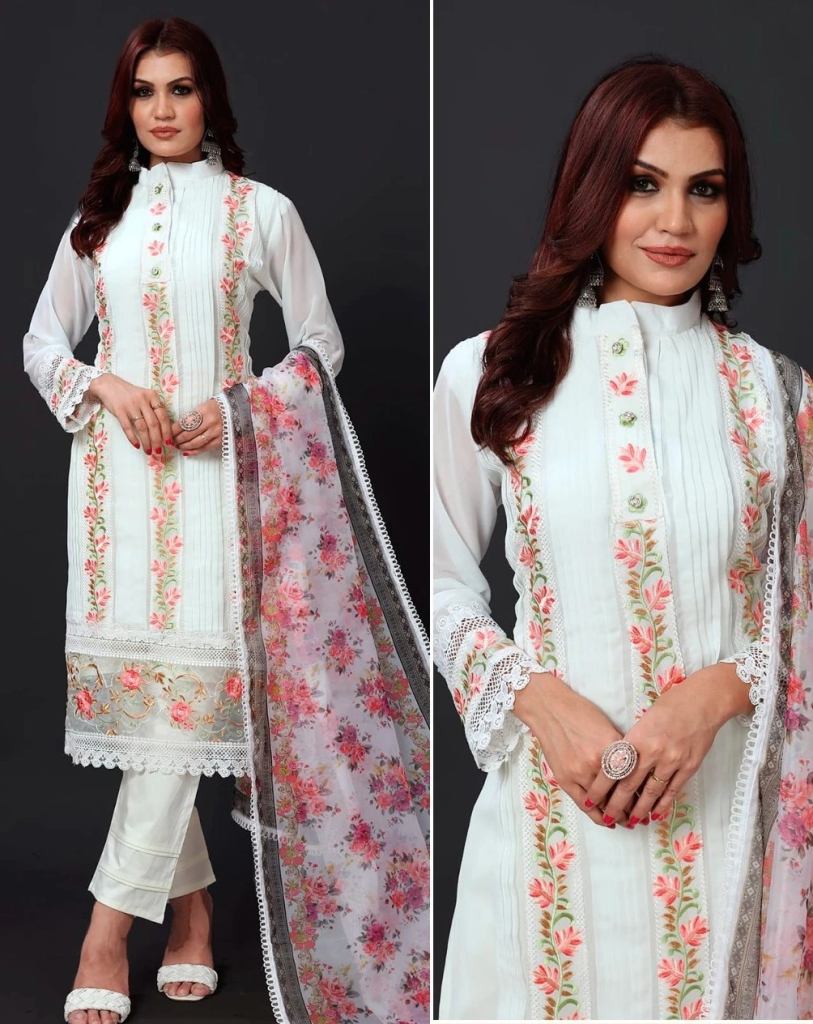 Zarqash Z 170 Heavy Georgette Ready Made Pakistani Suits