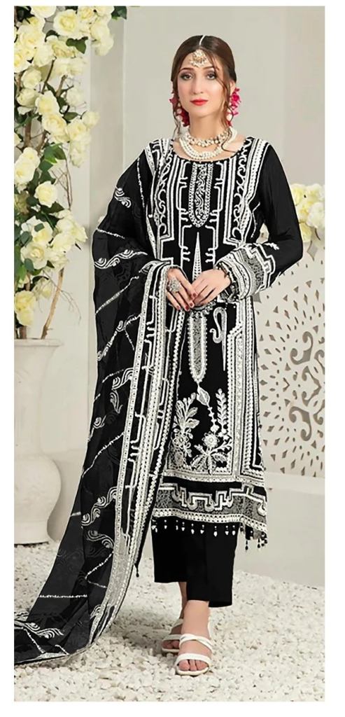 Zarqash Z 3096 A To D New Designer Georgette Pakistani Salwar Suits Collection