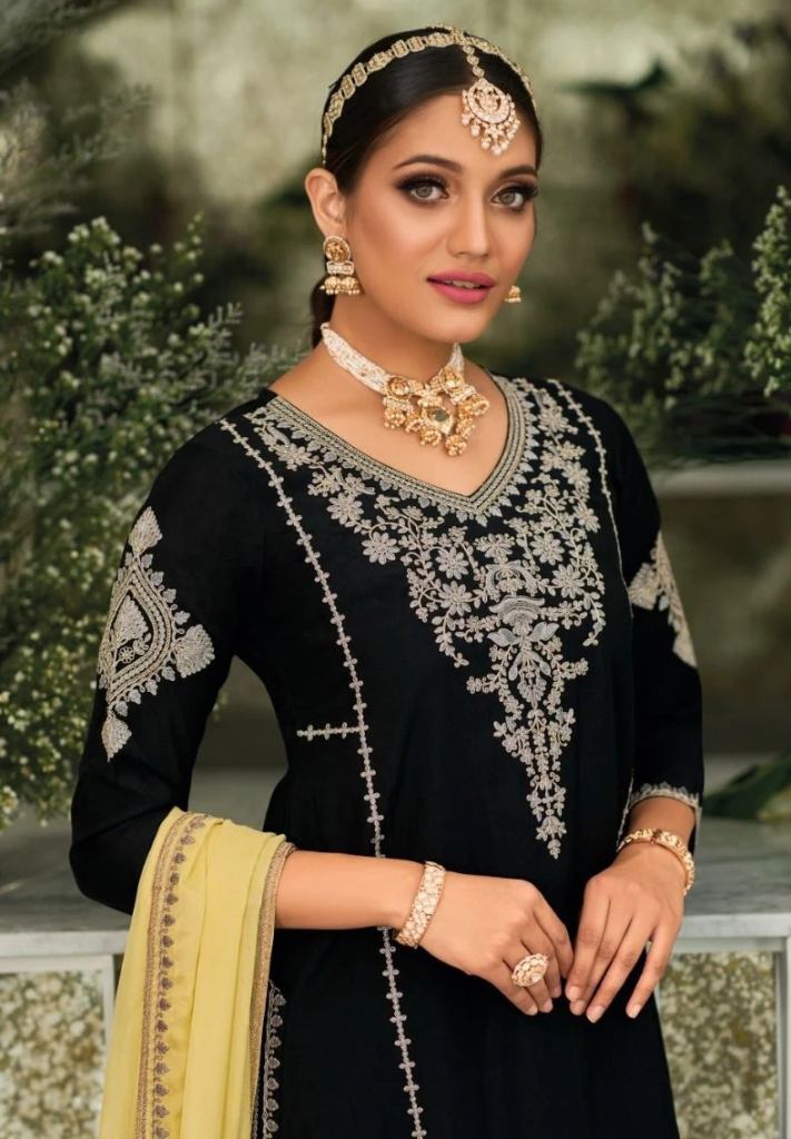 Zaveri Black And White Vol 3 Embroidered Kurti Sets