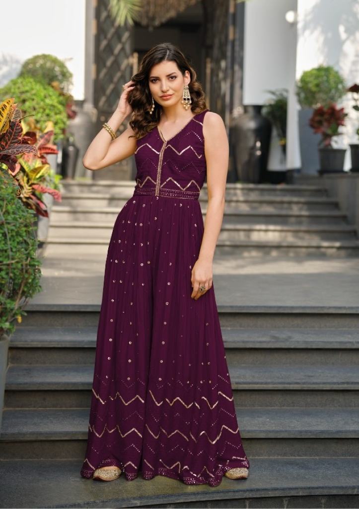 Zaveri Jump Suit Colored vol 2 New Stylist Wear Collection