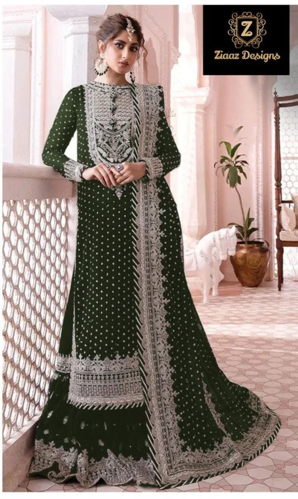 Ziaaz Designs 372 Semi Stitched Georgette Salwar Suits