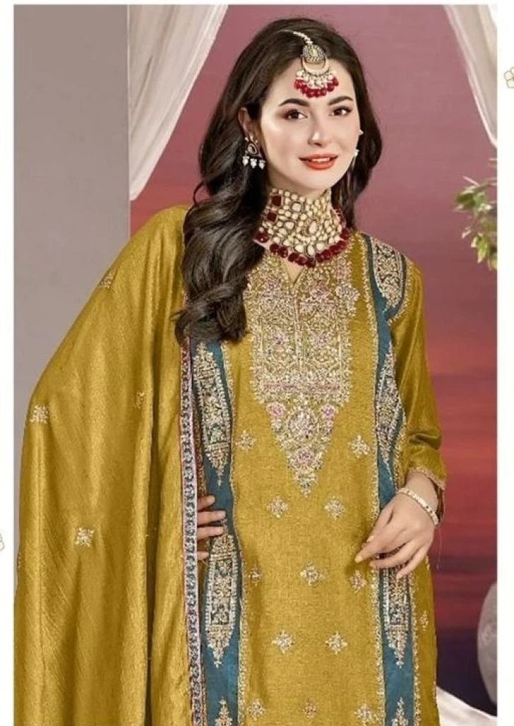 Ziaaz Designs 415 A Chinon Embroidered Salwar Kameez