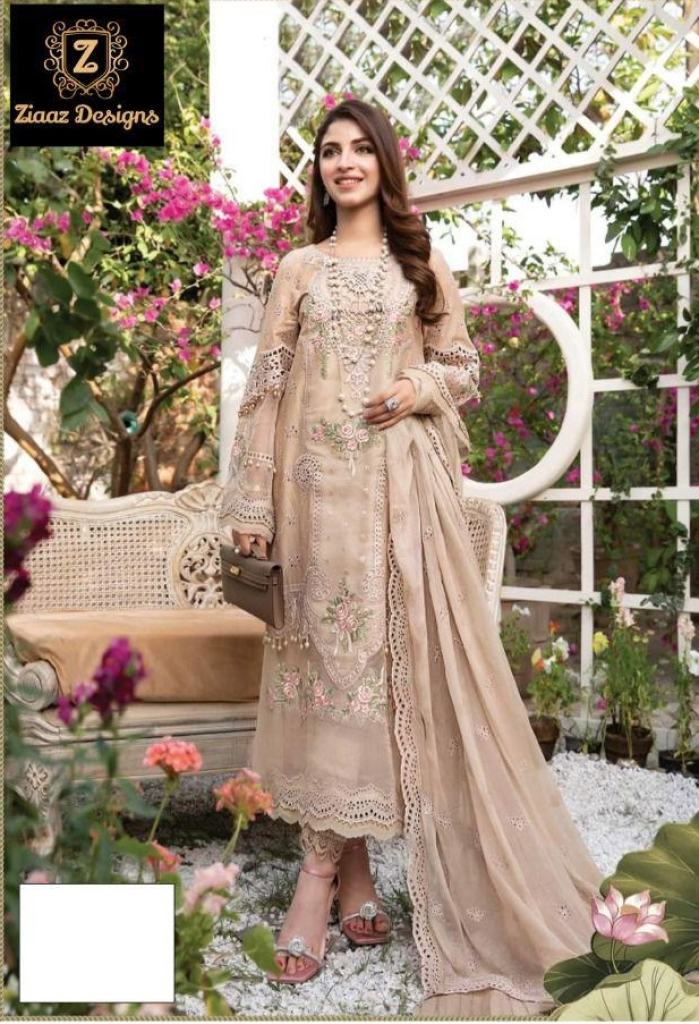 Ziaaz Dn. Maria B Summer Collection Festive Wear Cotton Embroidery Pakistani Suits