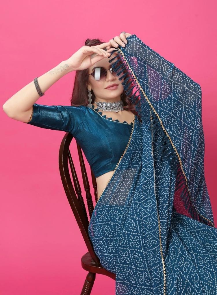 Zili 24 Bandhani Georgette Saree Collection