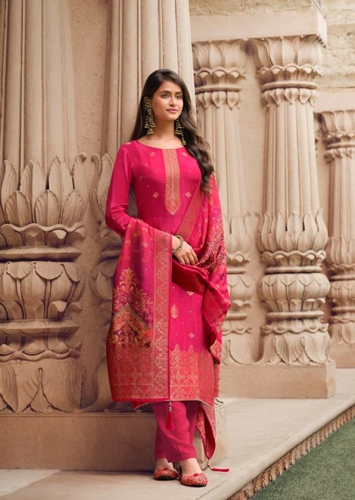 Zisa Arshi Solid Dola jacquard Designer Heavy Salwar Suit 