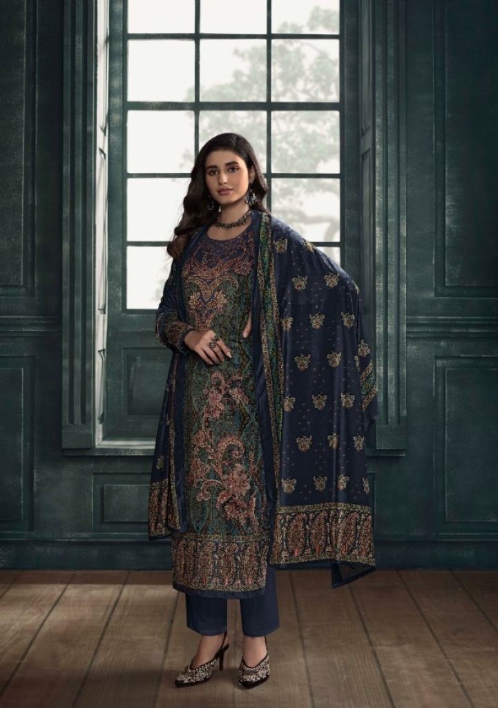 Zisa Charmy Aarzoo Winter Wear Velvet Digital Dress Material collection 