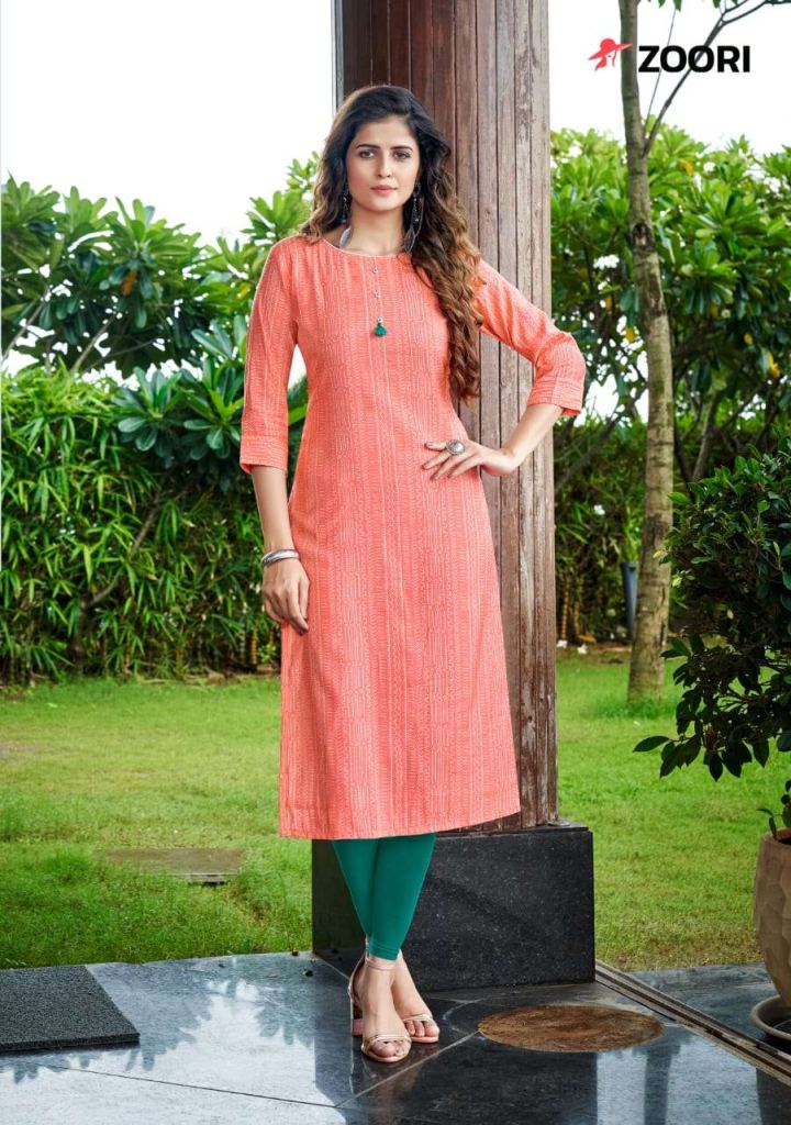 Zoori Akshara Vol-11 Rayon Casual Wear Printed Kurti Catalog