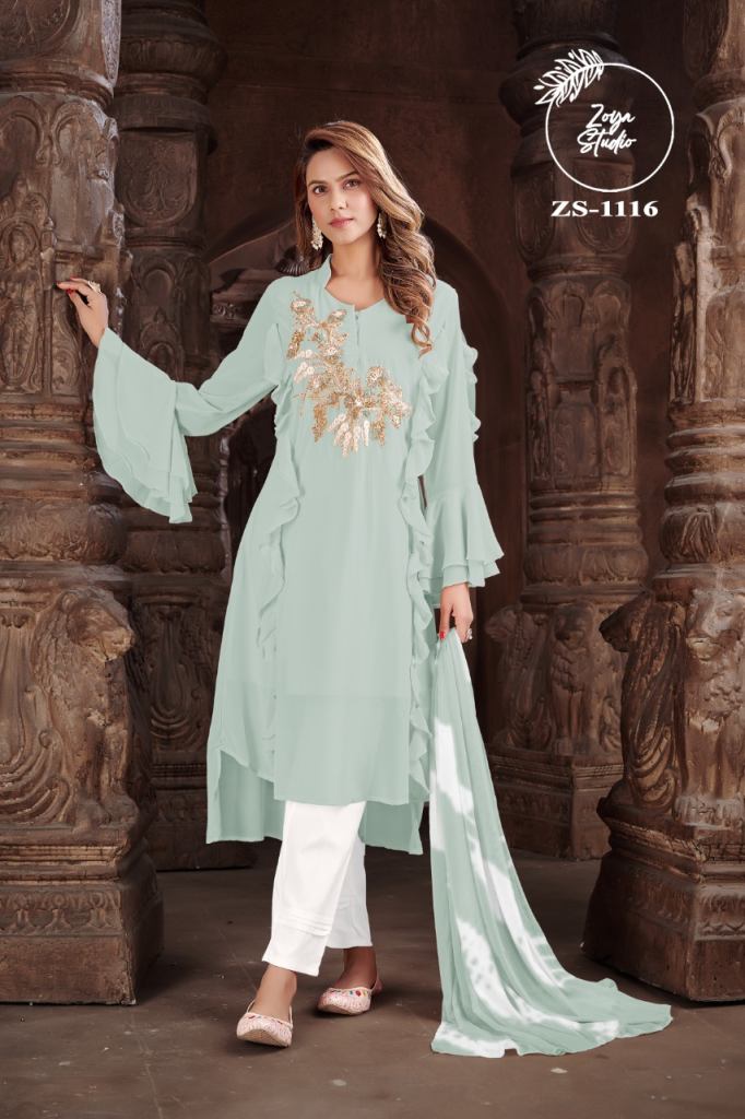 Zoya Studio Zs 1116 Designer Kurti With Bottom Dupatta Collection