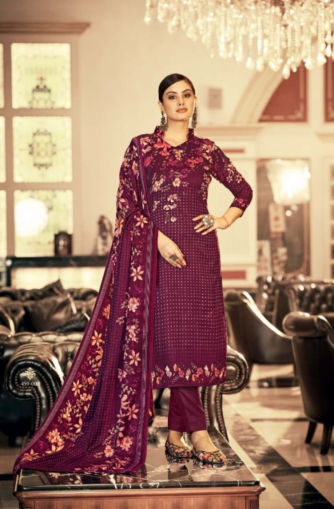 Zulfat Al Marina Pashmina Exclusive Prints Dress Material 
