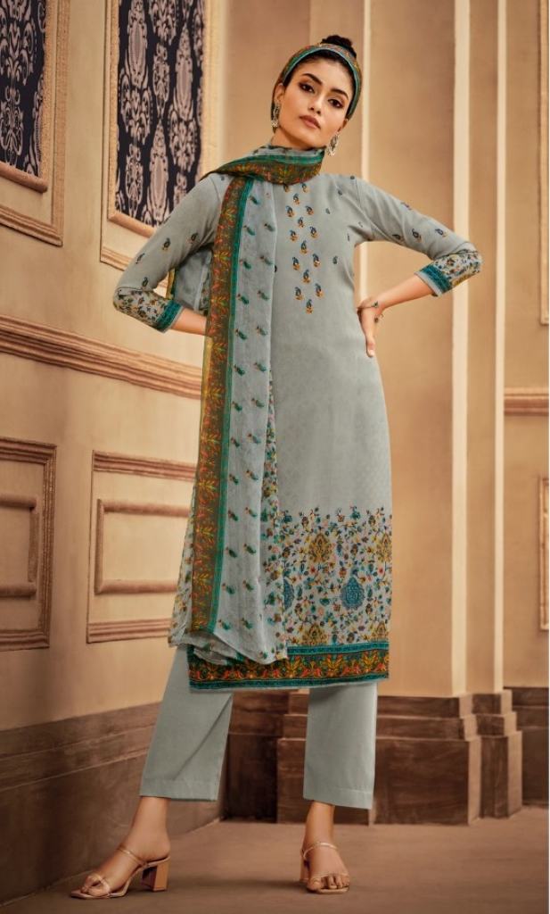 Zulfat Elahi Winter Wear Wool Pashmina Handwork Dress Material Collection