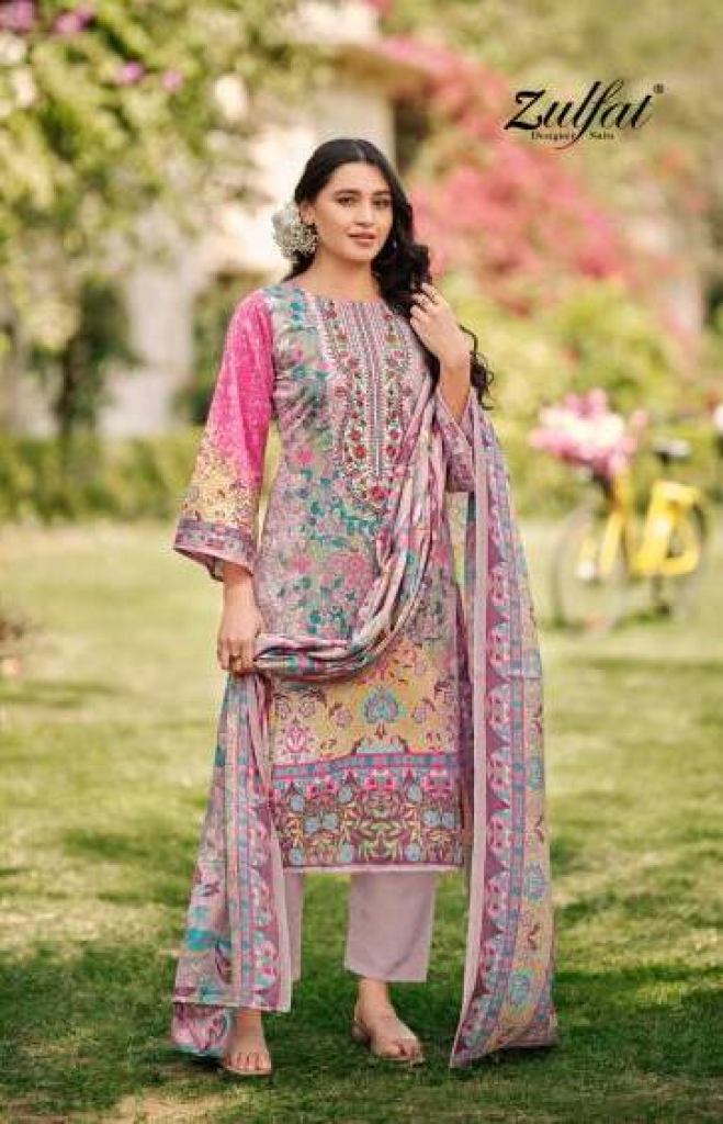 Zulfat Gulnaaz Vol 6 Printed Dress Material