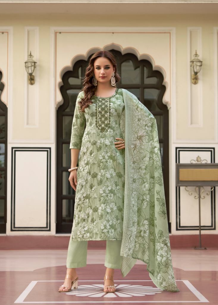 Zulfat Husna Embroidery Work Dress Material