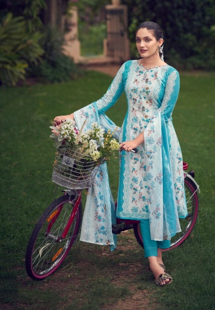  Zulfat Inara Cotton Print Designer Dress Material