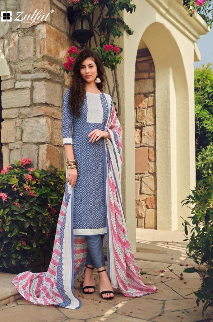 Zulfat Isabella Printed Cotton Dress Material Collection