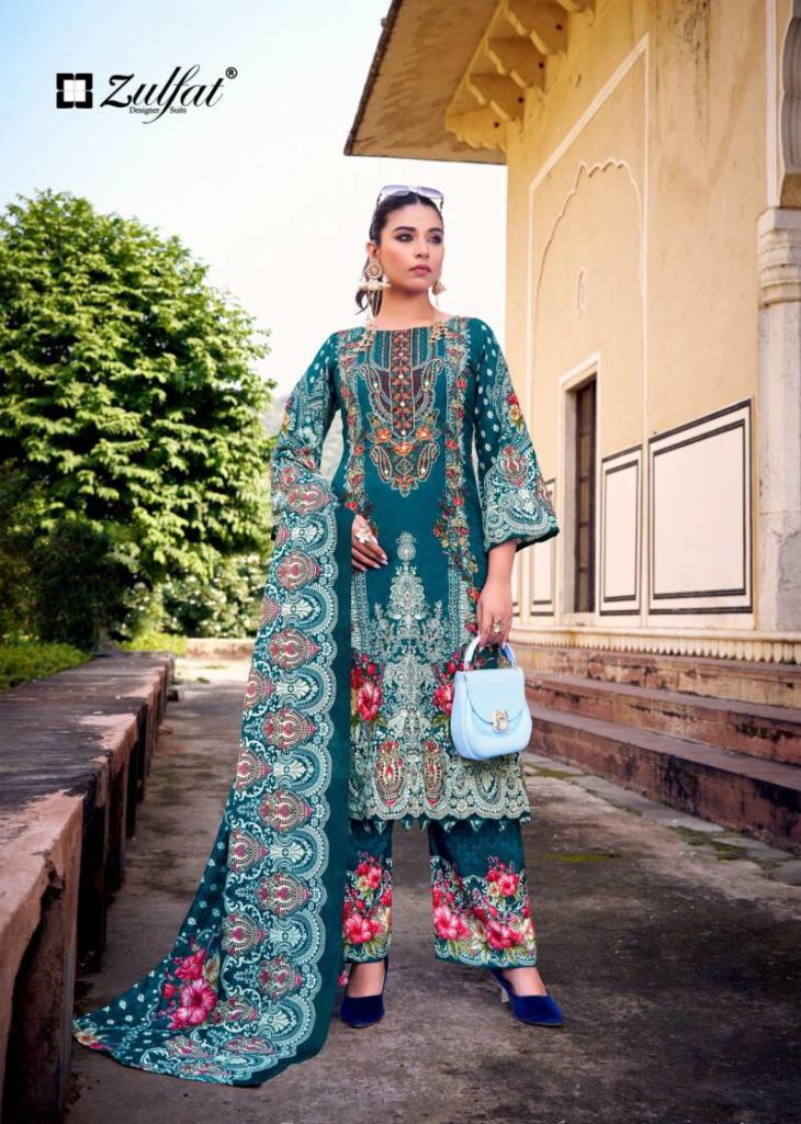 Zulfat Shaheena Designer Dress Material 