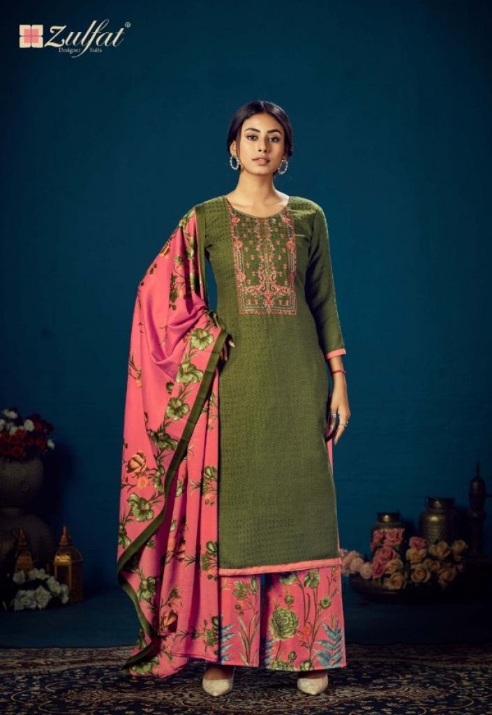 Zulfat Sohini  vol 4 Pure Pashmina With Kashmiri Embroidery Designer Dress Material