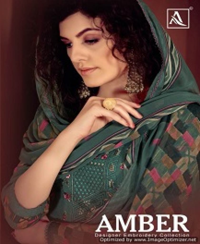 ALOK AMBAR 2 PURE VISCOSE RAYON EMBROIDERED DESIGNER DRESS MATERIALS