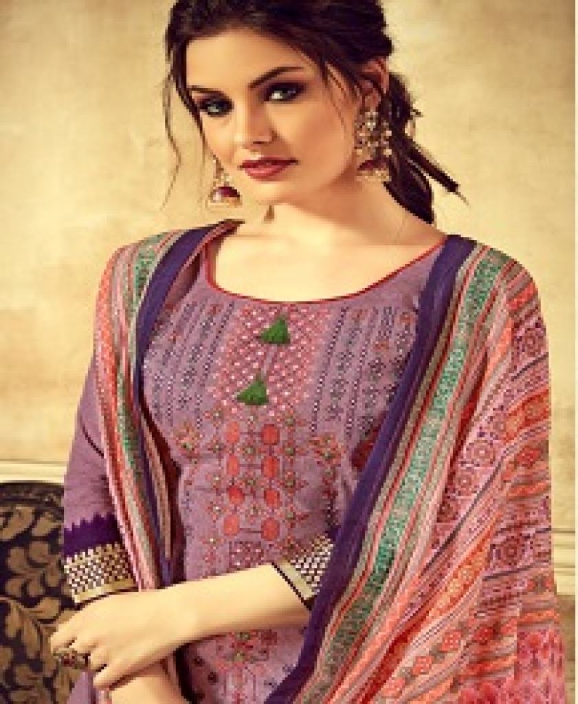 ALOK WANYA PURE VISCOSE RAYON DESIGNER THREAD EMBROIDERY DRESS MATERIALS