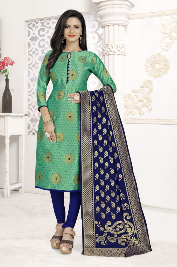 44-45 Banarsi Silk Premium Party Wear Dress Material (unstitched) at Rs  399/piece in Surat