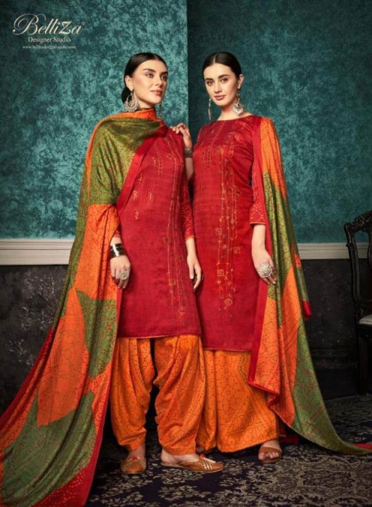 Belliza Emilia Pure Pashmina Designer Dress Material