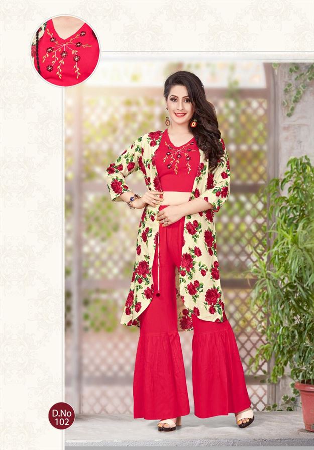 SC by present of cherry vol 1 kurti with sharara catalogue