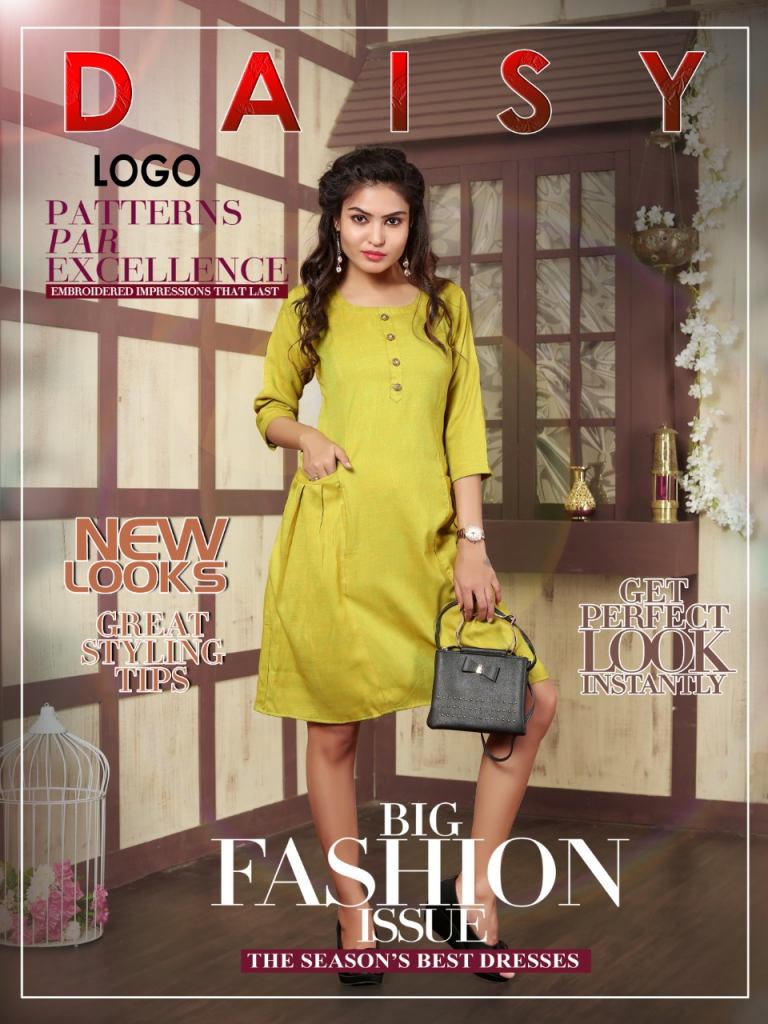 Daisy Two Tone Rayon Round Kurti Collection