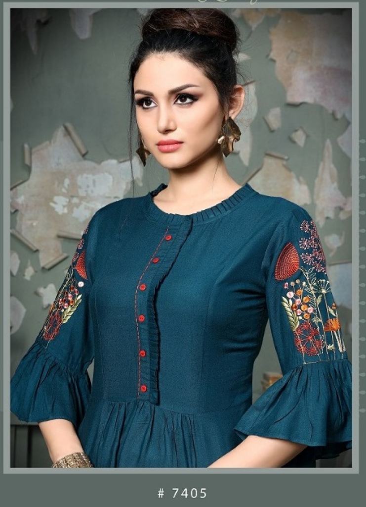 DWIJA HEER RAYON EMBROIDERED WESTERN