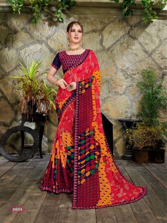 Finn by kodas group  Weightless Georgette sarees catalogue 