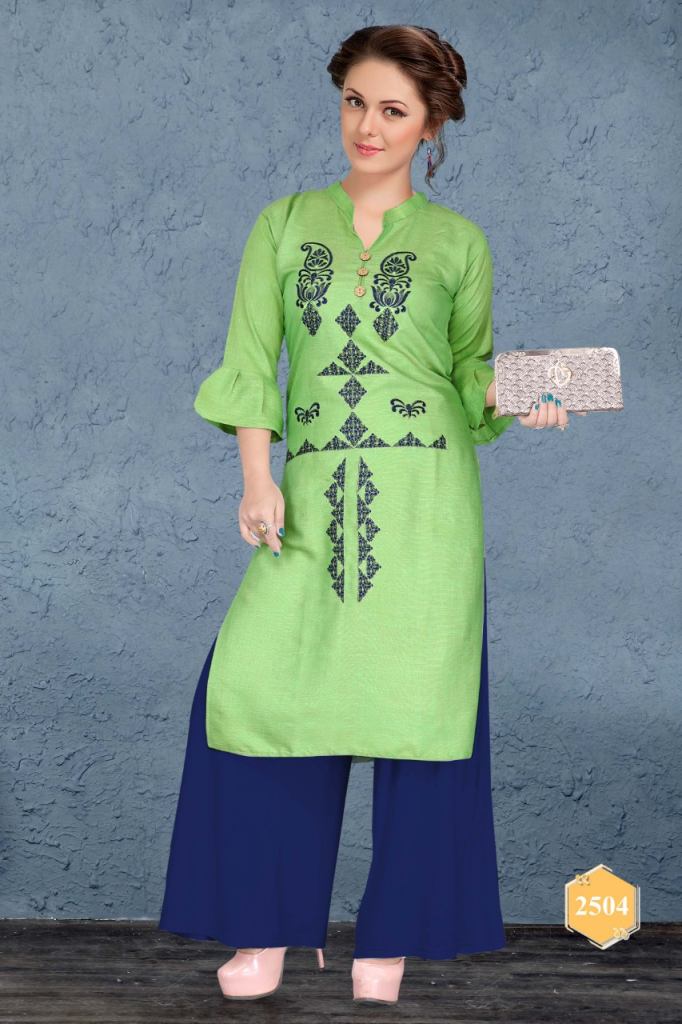 HONEY PRAGYA RAYON DRAMATIC PRINTED KURTI WITH BOTTOM