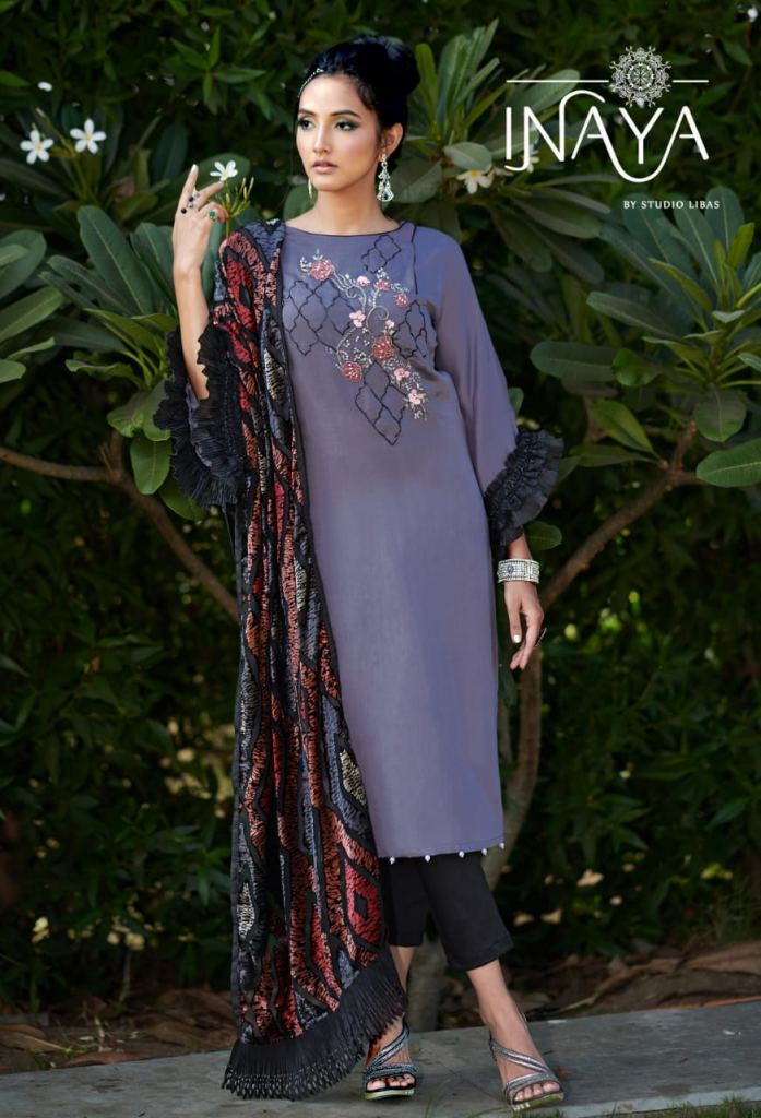 INAYA LPC 59  HEAVY DUPATTA WITH FLORAL CLASSY 