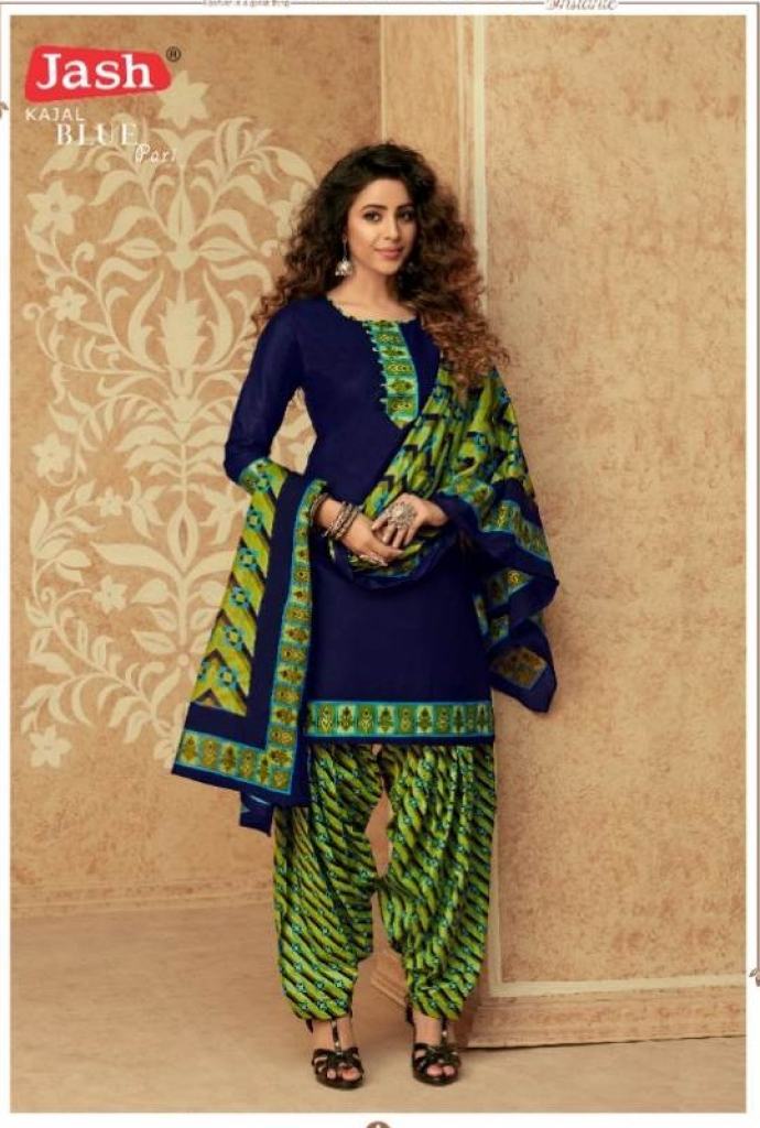 JASH BLUE PARI 13 PRINTED CASUAL WEAR PURE