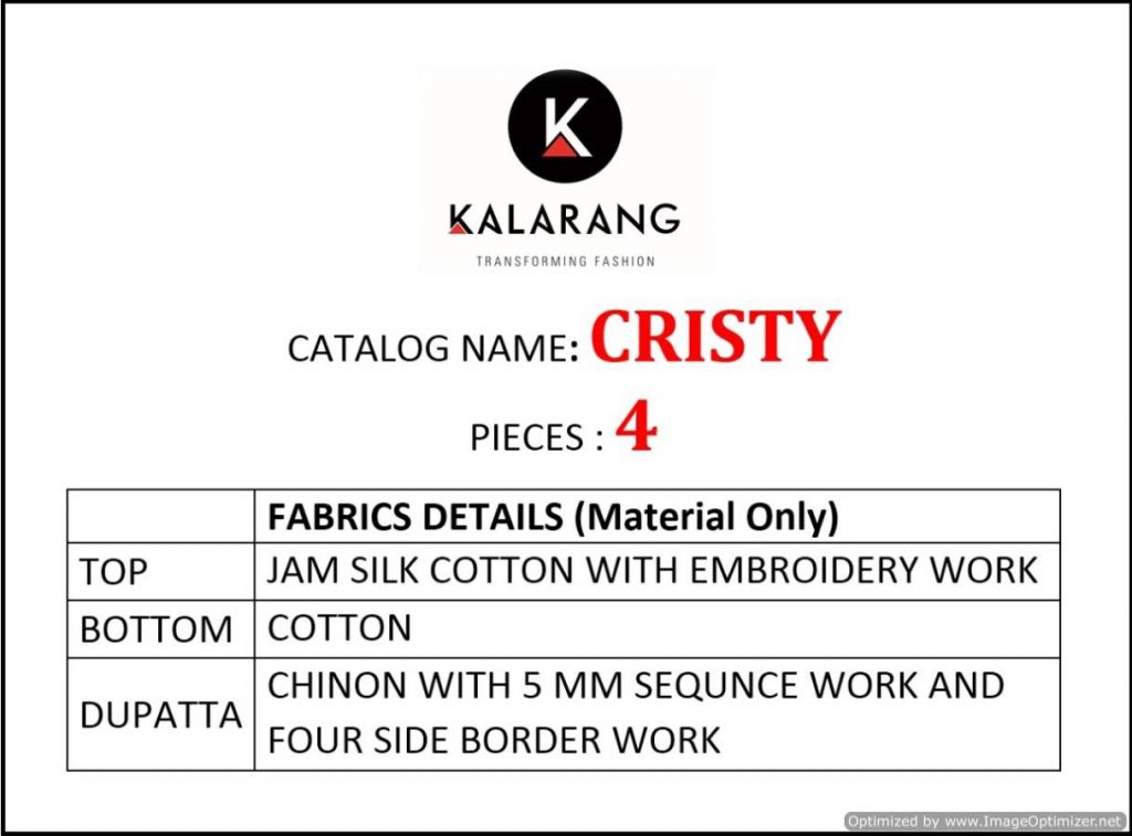 Kalarang Present Cristy Dress Material