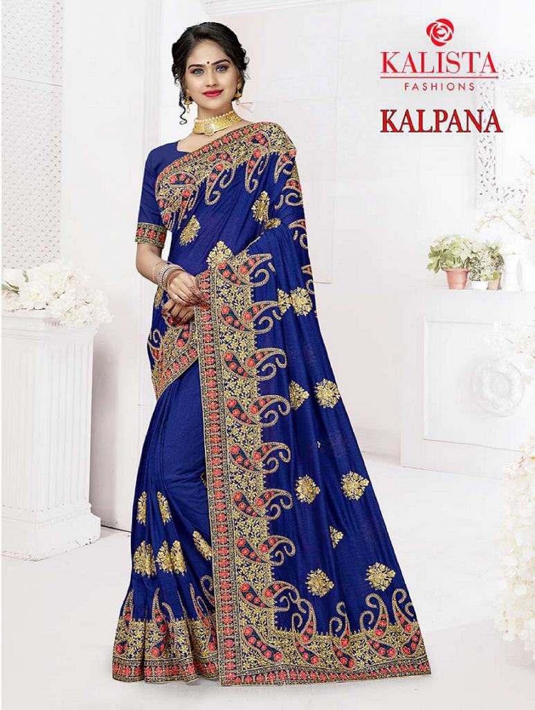 Kalista Kalpana  Vichitra Silk Designer Saree Collection