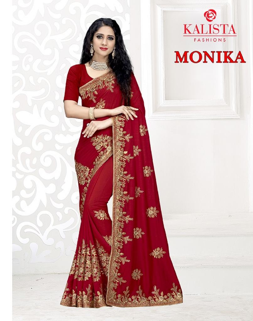 Kalista Monika Heavy Vichitra Silk Designer Saree Collection