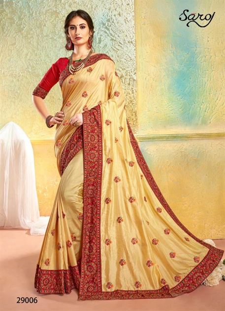 Kesariya by saroj party wear sarees catalogue 