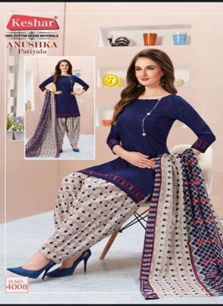 KESHAR ANUSHKA PATIYALA 4 SNAZZY PRINTED PURE