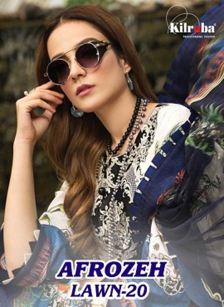 KILRUBA AFROZEH  LAWN 20 DIGITAL PRINTED LUXURY LAWN COTTON