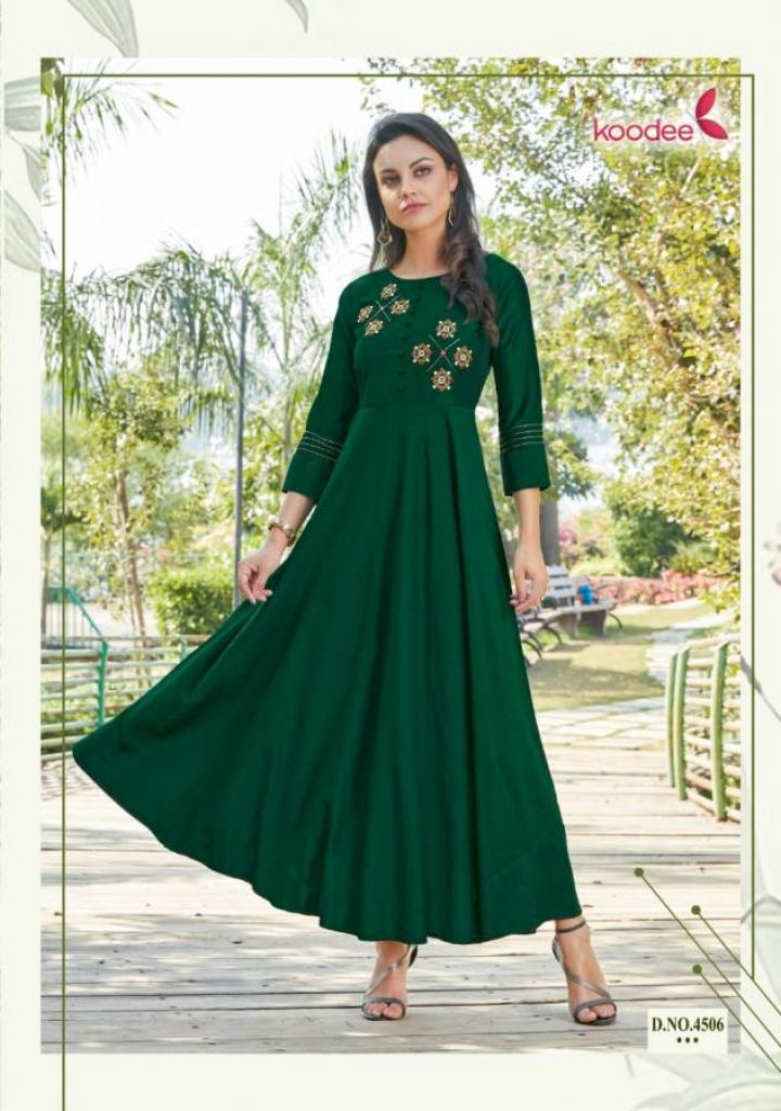 Party Wear Designer Gown Style Long Kurti Age Group 20