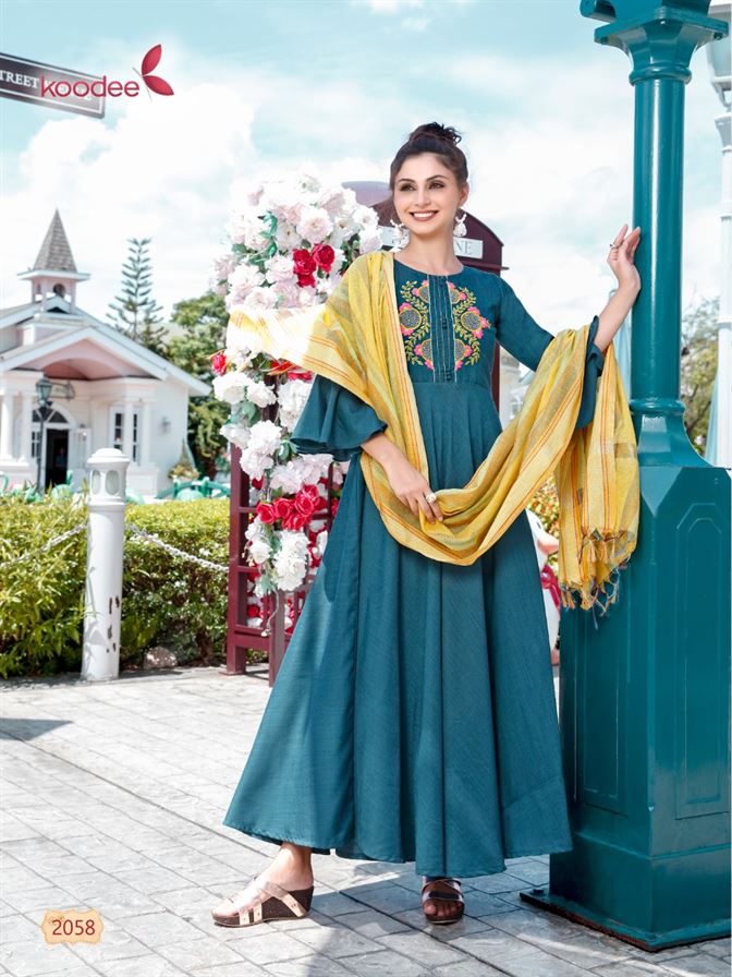 koodee chunri vol 2 - party wear kurtis with dupatta collection