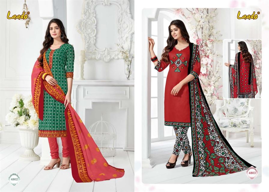 Laado vol 48 printed cotton dress material collection