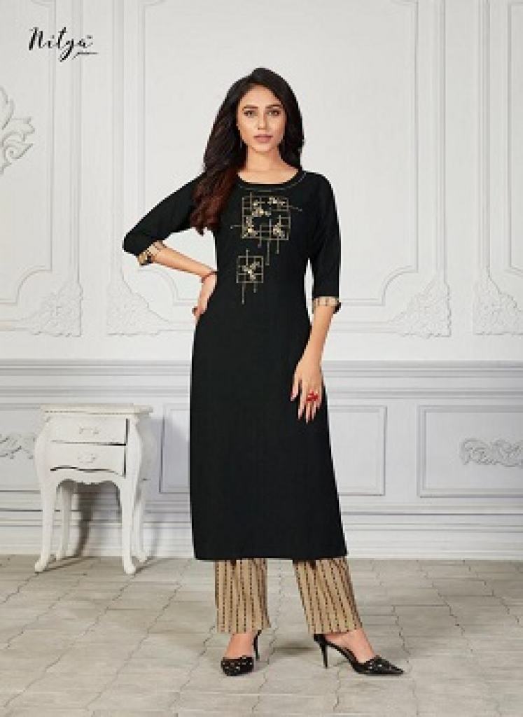 LT NITYA MEHAR COTTON DESIGNER KURTI WITH BOTTOM