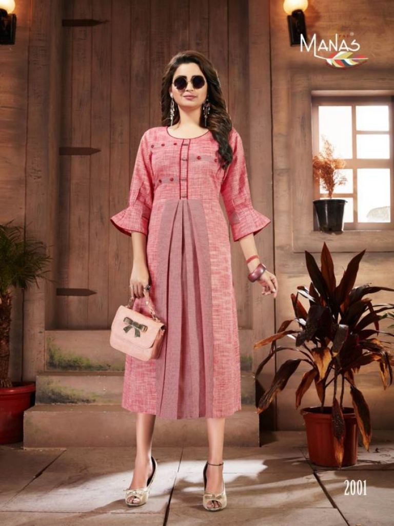 MANAS SHANVI PRINTED STYLISH COTTON KURTIS