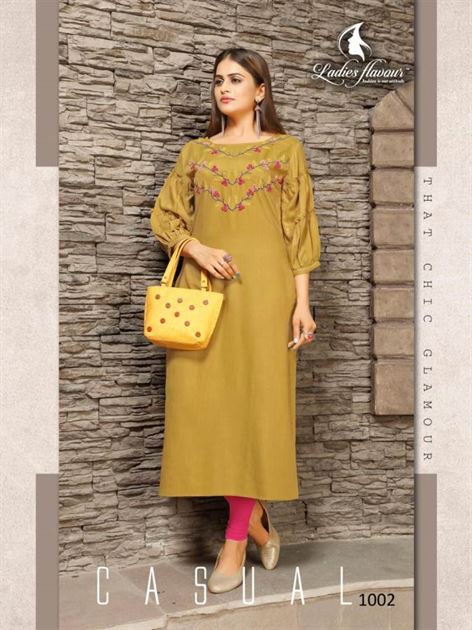 Miss India by ladies flowers  hand work kurti catalogue