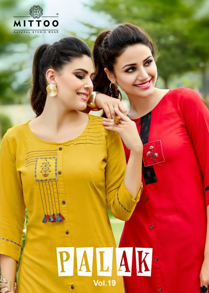 Mittoo Present Palak vol 19  kurtis