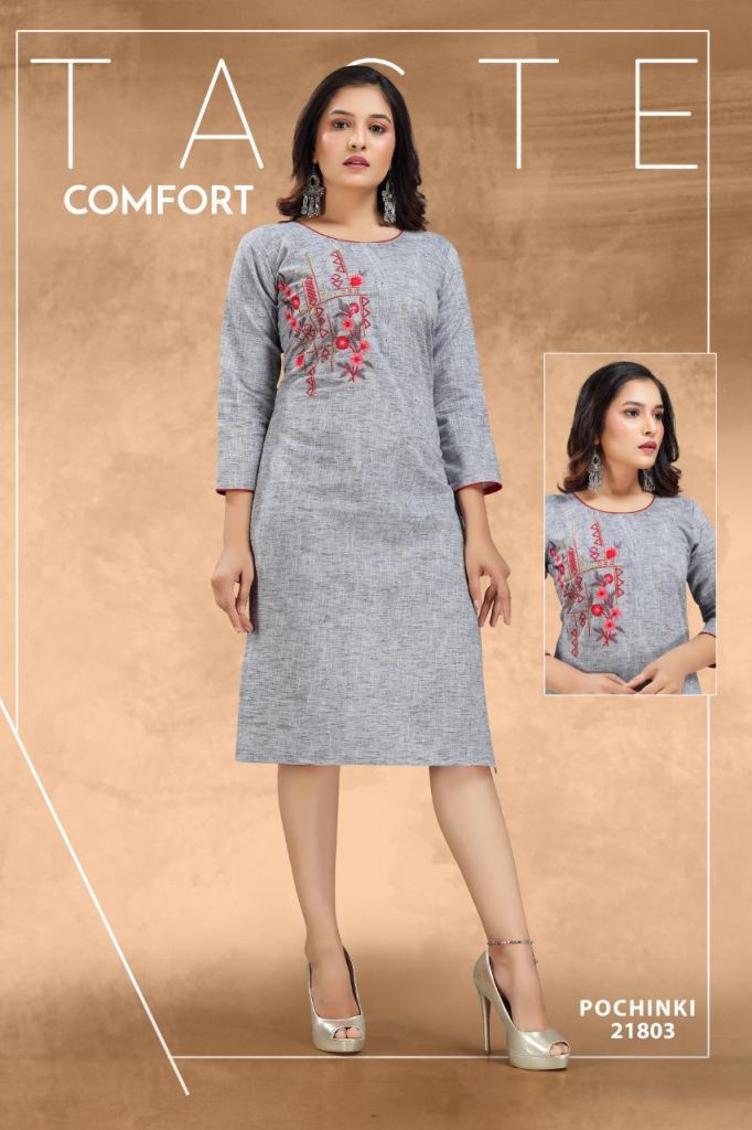 Buy Cotton Linen Kurtis online from Sushira Fabrics Wholesale