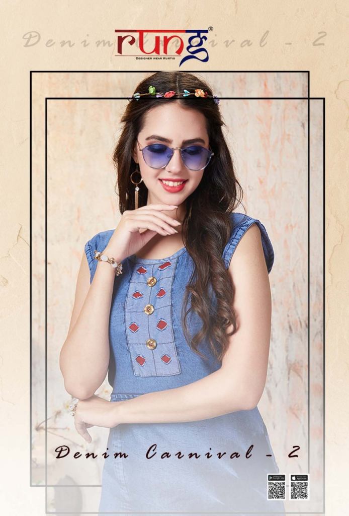 Rung Denim Carnival 2 Cotton Kurti collection