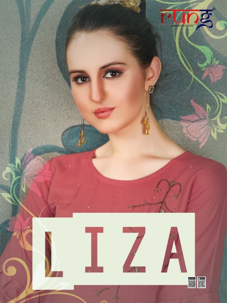 RUNG LIZA HEAVY SLUB RAYON MANUAL WORK DESIGNER KURTI WITH PANT