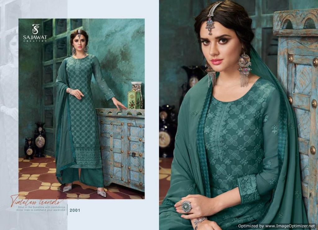 Amazon.com: Indian Ready to Wear Georgette Lucknowi Embroidery Salwar  Kameez Lakhnavi Woman Kurti Suit Set 1792 (green, s) : Clothing, Shoes &  Jewelry