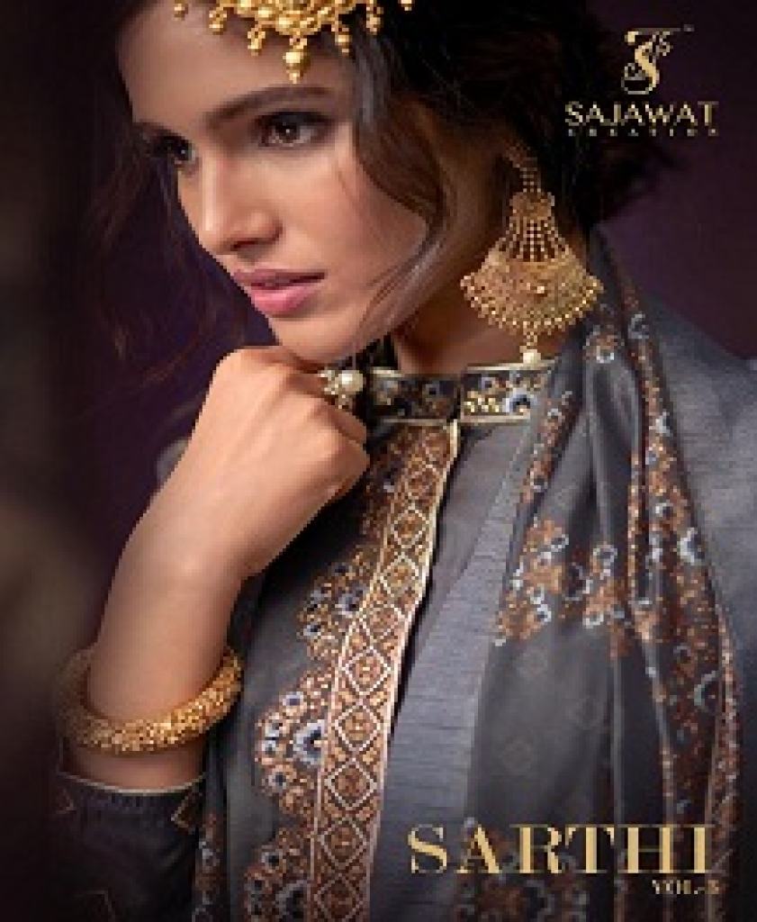 SAJAWAT SARTHI 3 HEAVY MUSLIN EMBROIDERED